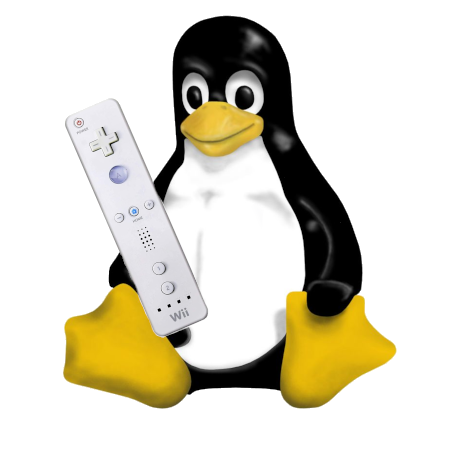 Wii-Linux Main Logo, White Background